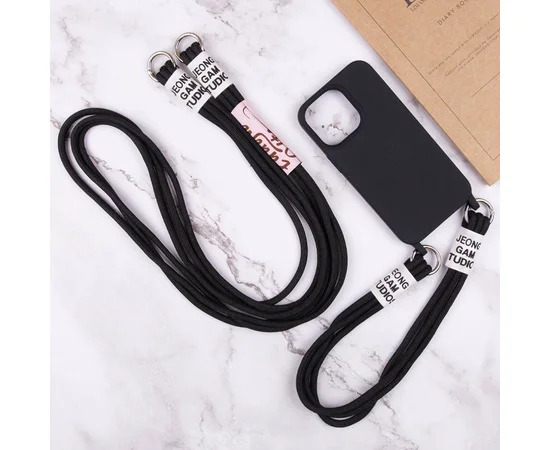 Чехол TPU two straps California для Apple iPhone 12 Pro / 12 (6.1") Черный