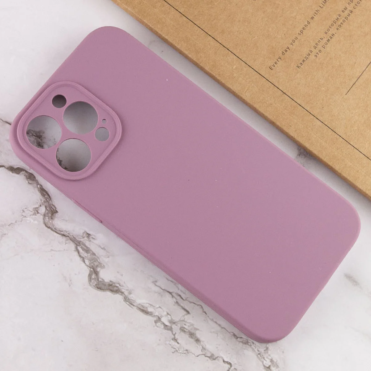 Чехол Silicone Case Lakshmi Square Full Camera для Apple iPhone 12 Pro (6.1") Лиловый / Lilac Pride