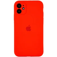 Чехол Silicone Case Full Camera Protective (AA) для Apple iPhone 12 (6.1") Красный / Red / PVH
