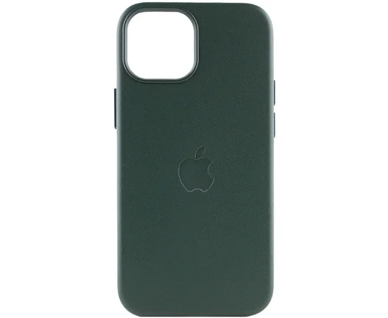 Кожаный чехол Leather Case (AAA) with MagSafe для Apple iPhone 12 Pro / 12 (6.1") Forest Green