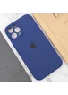 Чехол Silicone Case Full Camera Protective (AA) для Apple iPhone 12 Pro (6.1") Синий / Deep navy / PVH