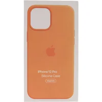 Чехол Silicone case (AAA) full with Magsafe and Animation для Apple iPhone 12 Pro / 12 (6.1") Оранжевый / Kumquat