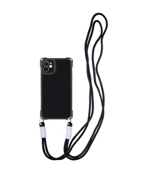Чехол TPU CrossBody with straps для Apple iPhone 12 (6.1") Black