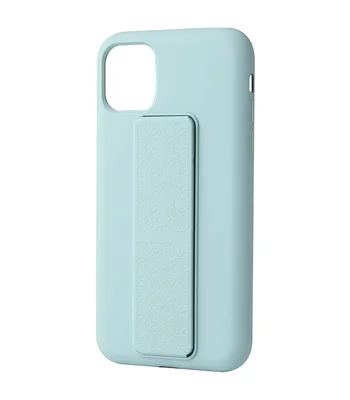 Чехол Silicone Case Hand Holder для Apple iPhone 12 Pro / 12 (6.1") Бирюзовый / Ice Blue