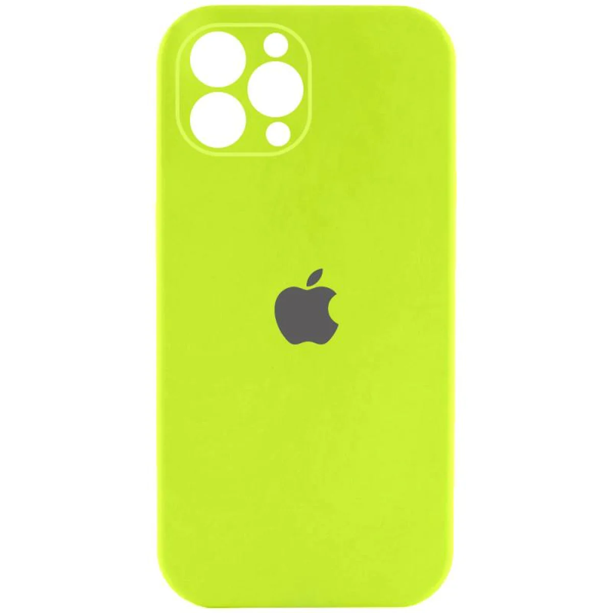 Чехол Silicone Case Full Camera Protective (AA) для Apple iPhone 12 Pro (6.1") Кислотно-зеленый / Acid Green