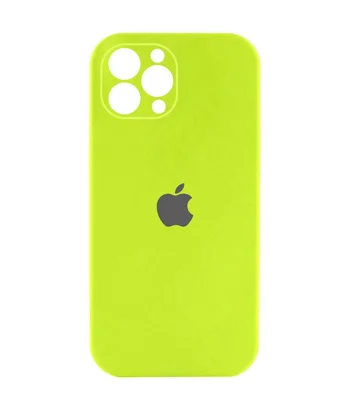 Чохол Silicone Case Full Camera Protective (AA) Apple iPhone 12 Pro (6.1") Кислотно-зелений / Acid Green