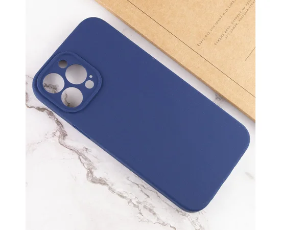 Чехол Silicone Case Lakshmi Square Full Camera для Apple iPhone 12 Pro (6.1") Синий / Deep navy