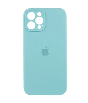 Чохол Silicone Case Full Camera Protective (AA) Apple iPhone 12 Pro (6.1") Бірюзовий / Marine Green
