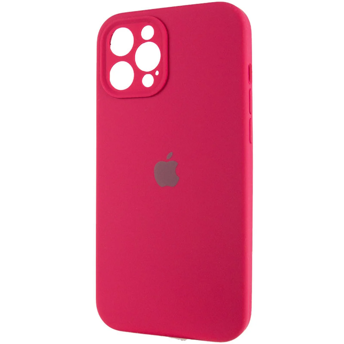 Чехол Silicone Case Full Camera Protective (AA) для Apple iPhone 12 Pro (6.1") Красный / Rose Red