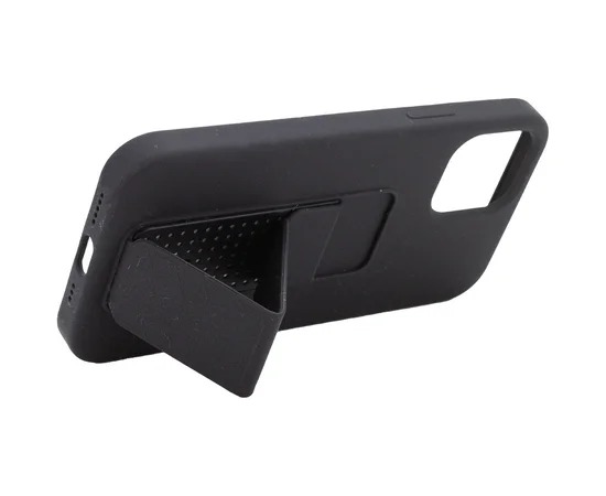 Чехол Silicone Case Hand Holder для Apple iPhone 12 Pro / 12 (6.1") Черный / Black