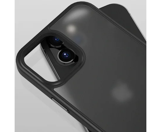 TPU+PC чехол Metal Buttons для Apple iPhone 12 Pro / 12 (6.1") Черный