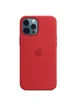 Чехол Silicone case (AAA) full with Magsafe and Animation для Apple iPhone 12 Pro / 12 (6.1") Красный / Red