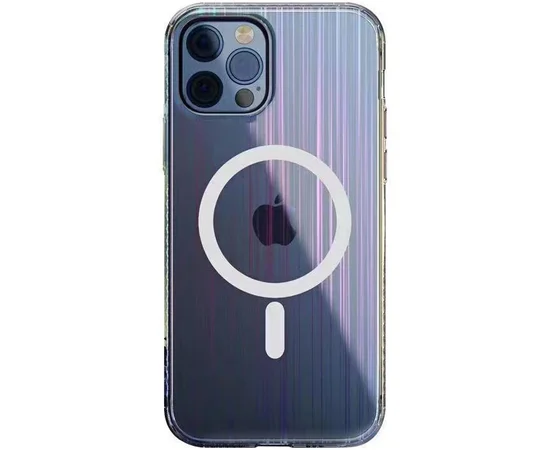 TPU+Glass чехол Aurora with Magsafe для Apple iPhone 12 Pro / 12 (6.1") Прозрачный