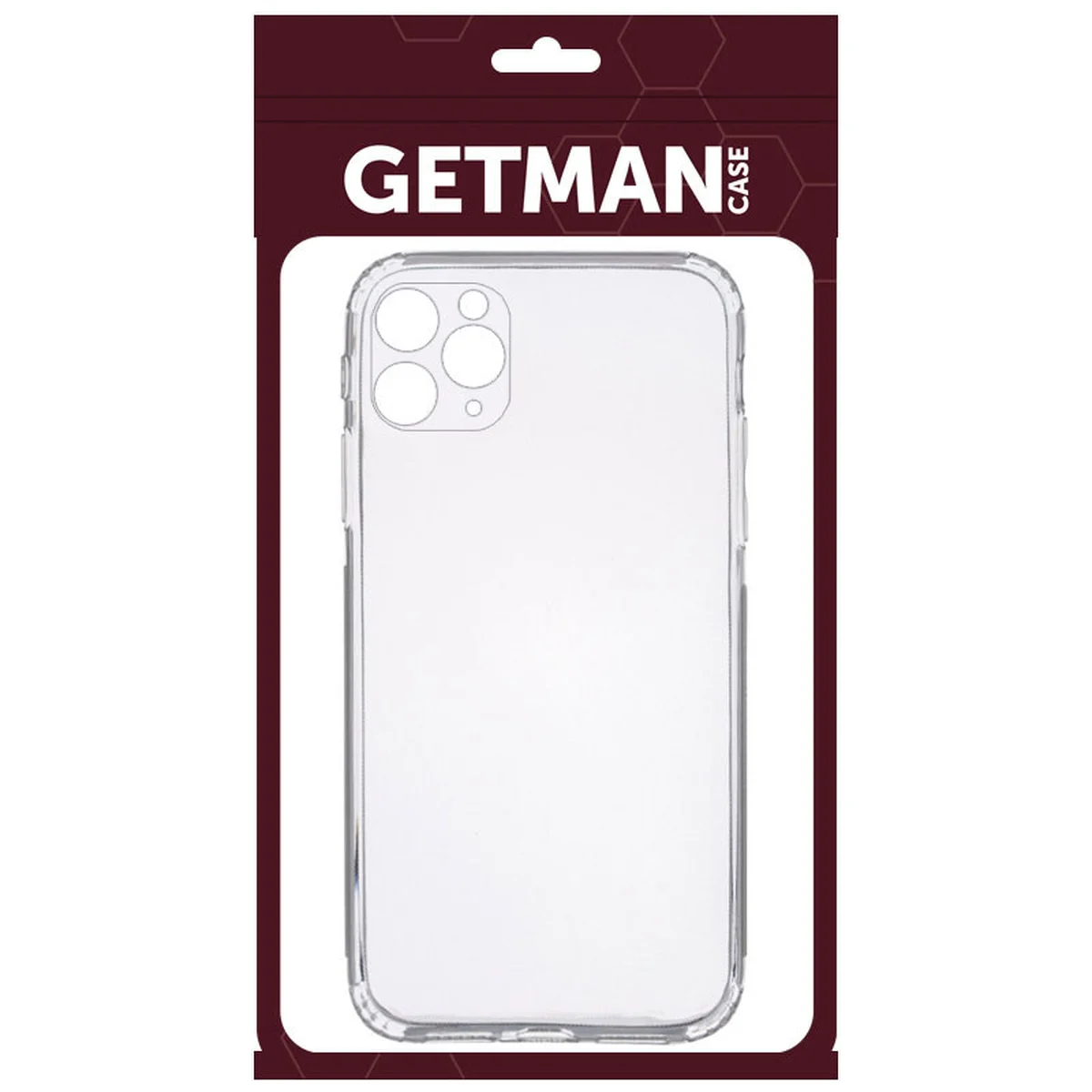 TPU чехол GETMAN Clear 1,0 mm для Apple iPhone 12 Pro (6.1") Прозрачный