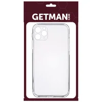 TPU чехол GETMAN Clear 1,0 mm для Apple iPhone 12 Pro (6.1") Прозрачный