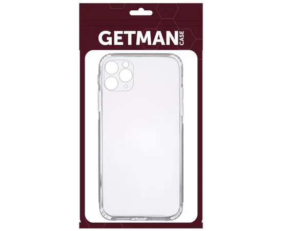 TPU чехол GETMAN Clear 1,0 mm для Apple iPhone 12 Pro (6.1") Прозрачный