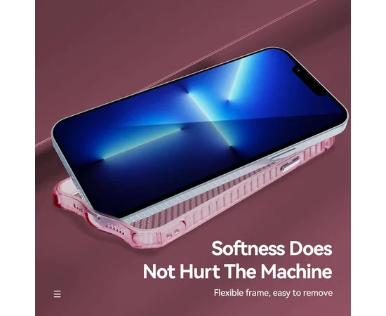 Чехол TPU Ease Carbon color series для Apple iPhone 12 Pro (6.1") Розовый / Прозрачный