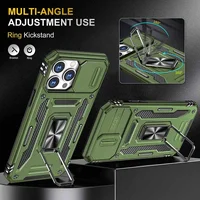 Ударопрочный чехол Camshield Army Ring для Apple iPhone 12 Pro / 12 (6.1") Оливковый / Army Green