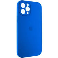 Чехол Silicone Case Full Camera Protective (AA) для Apple iPhone 12 Pro (6.1") Синий / Capri Blue