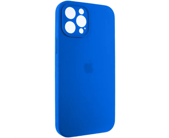 Чехол Silicone Case Full Camera Protective (AA) для Apple iPhone 12 Pro (6.1") Синий / Capri Blue