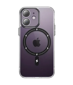 Чохол TPU+PC Colorful with MagSafe для Apple iPhone 12 (6.1") Black