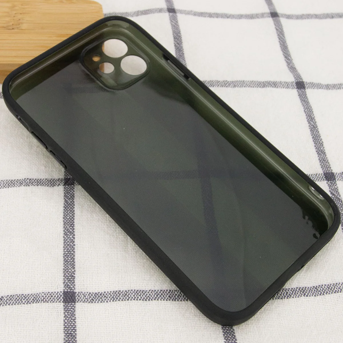 Чехол TPU Glossy Line Full Camera для Apple iPhone 12 (6.1") Черный