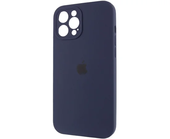 Чехол Silicone Case Full Camera Protective (AA) для Apple iPhone 12 Pro (6.1") Темно-синий / Midnight blue