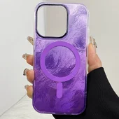 Чехол TPU Shiny Mountain (MagFit) для Apple iPhone 12 Pro / 12 (6.1") Purple