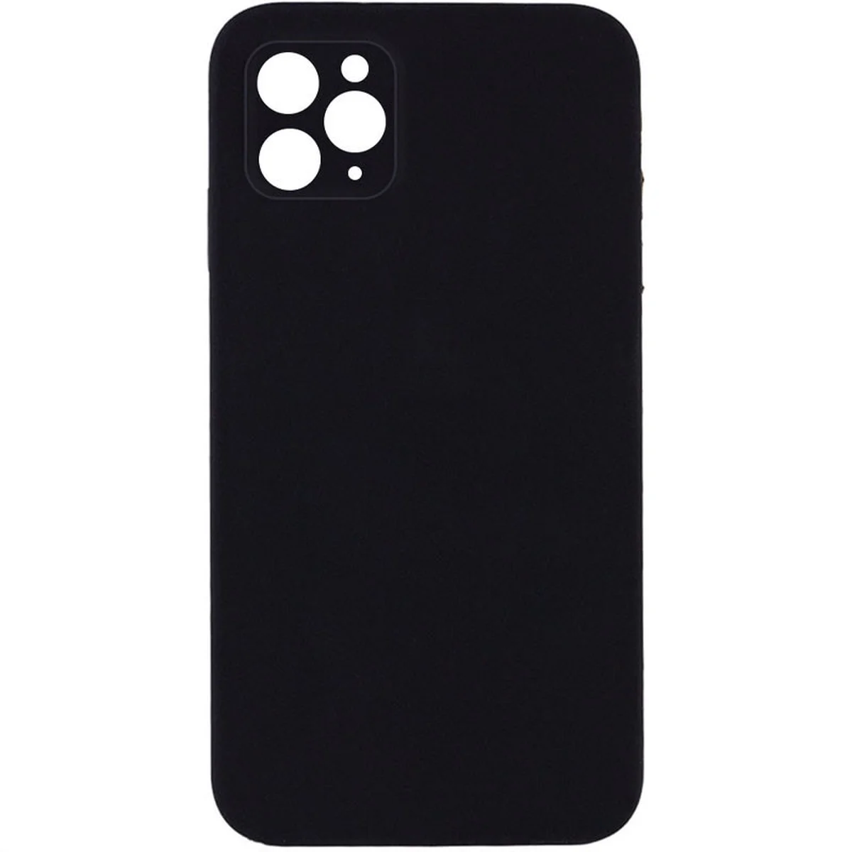 Чохол Silicone Case Lakshmi Square Full Camera для Apple iPhone 12 (6.1") Чорний / Black