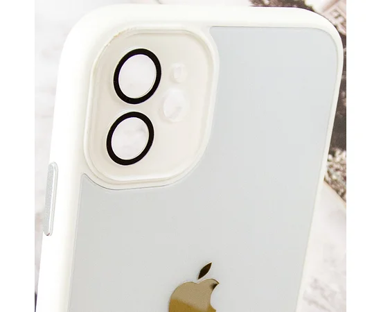 Чехол TPU+Glass Sapphire Midnight для Apple iPhone 12 (6.1") Белый / White