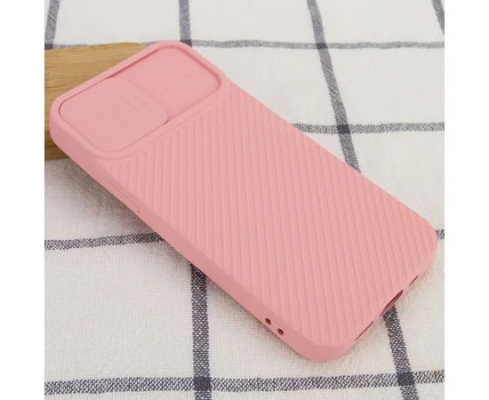 Чехол Camshield Square TPU со шторкой для камеры для Apple iPhone 12 Pro / 12 (6.1") Rose Gold
