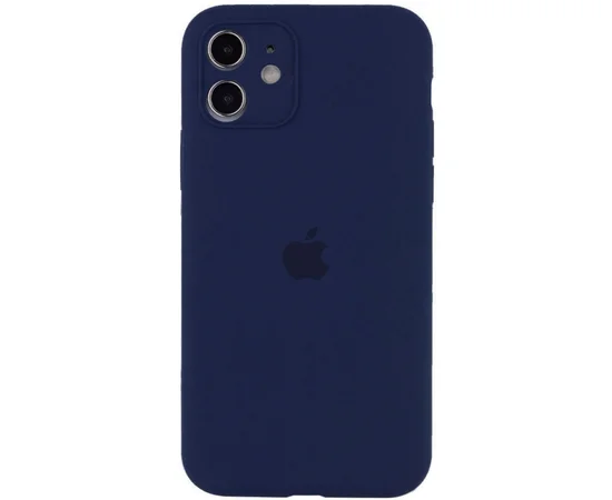 Чехол Silicone Case Full Camera Protective (AA) для Apple iPhone 12 (6.1") Синий / Deep navy / PVH