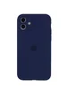 Чехол Silicone Case Full Camera Protective (AA) для Apple iPhone 12 (6.1") Синий / Deep navy / PVH