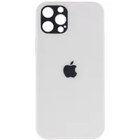TPU+Glass чехол GLOSSY Logo Full camera для Apple iPhone 12 Pro (6.1") Белый