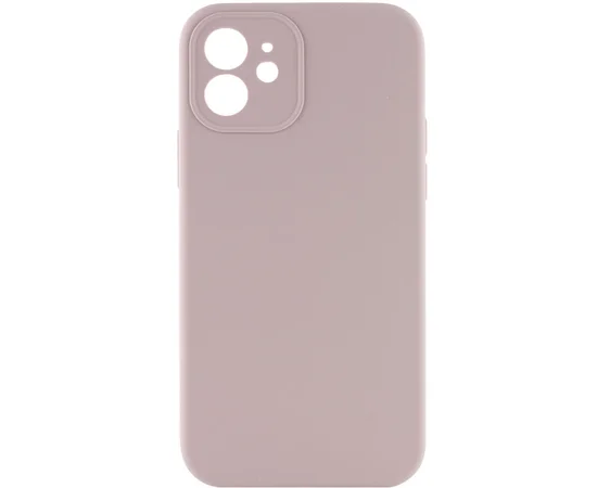 Чехол Silicone Case Lakshmi Square Full Camera для Apple iPhone 12 (6.1") Серый / Lavender