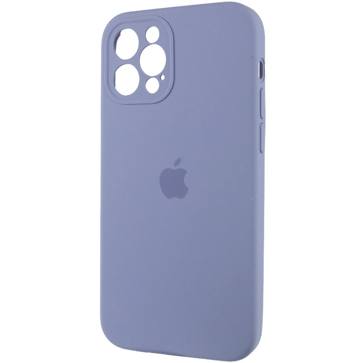 Чехол Silicone Case Full Camera Protective (AA) для Apple iPhone 12 Pro (6.1") Серый / Lavender Gray / PVH