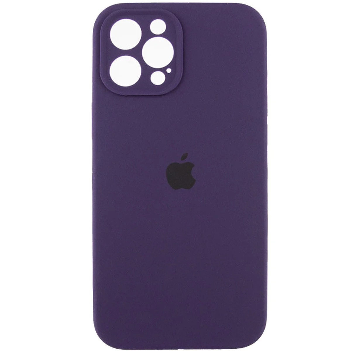 Чехол Silicone Case Full Camera Protective (AA) для Apple iPhone 12 Pro (6.1") Фиолетовый / Elderberry