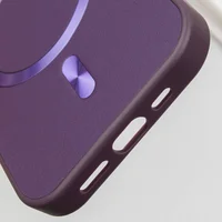 Кожаный чехол SnapCase with MagSafe для Apple iPhone 12 Pro / 12 (6.1") Dark Purple