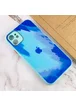 Чехол TPU+Glass Impasto abstract для Apple iPhone 12 (6.1") Blue