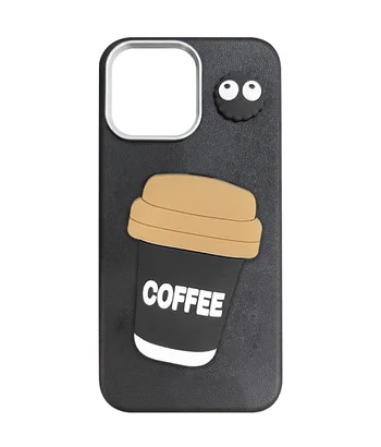 Чохол TPU Leather Toys для Apple iPhone 12 Pro / 12 (6.1") Coffee / Black Чохол TPU Leather Toys для Apple iPhone 12 Pro / 12 (6.1") Coffee / Black