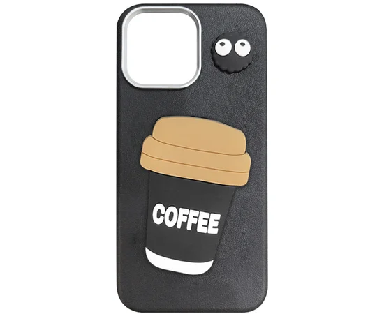 Чехол TPU Leather Toys для Apple iPhone 12 Pro / 12 (6.1") Coffee / Black
