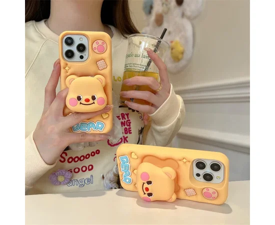Силиконовый чехол Funny 3D для Apple iPhone 12 Pro / 12 (6.1") Little bear