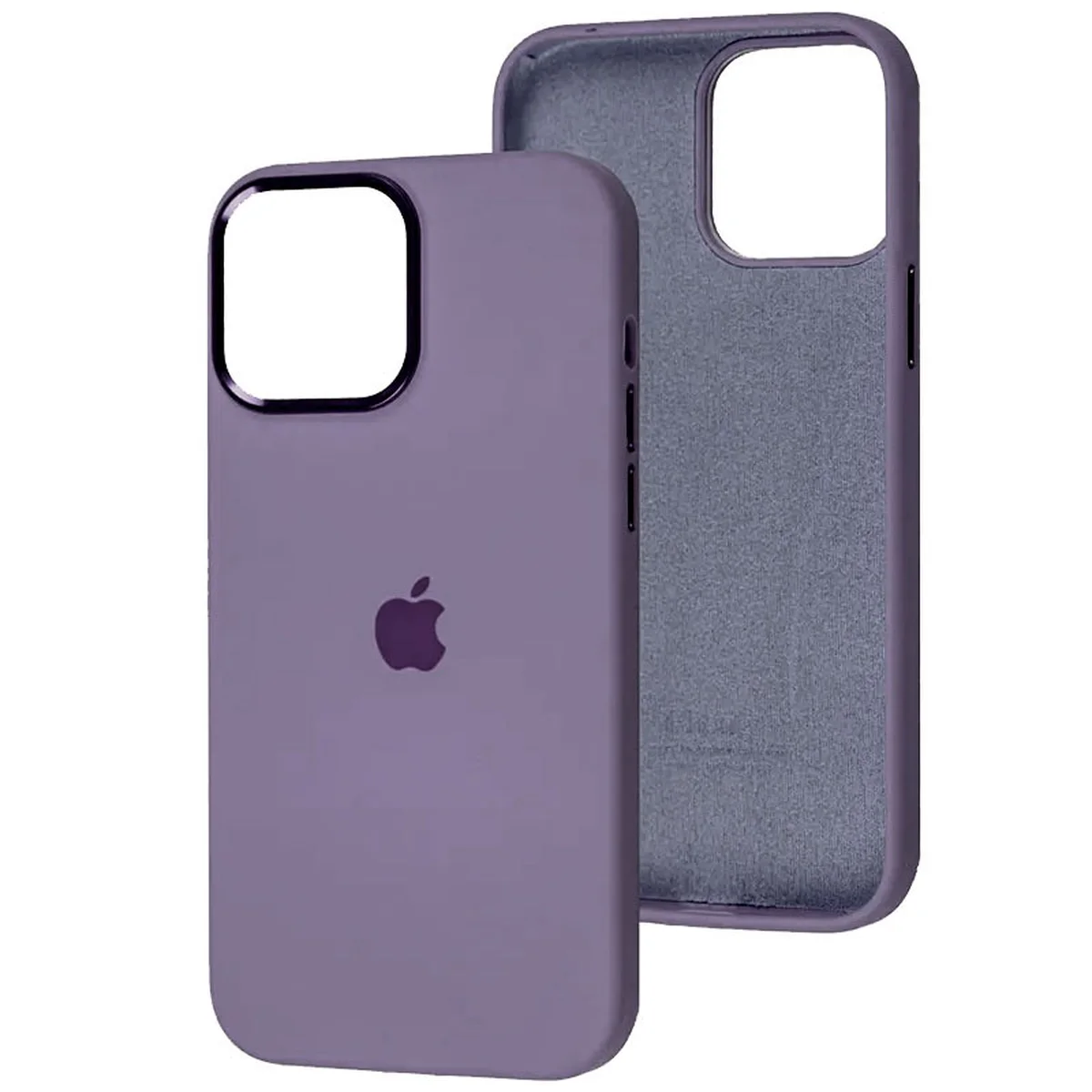Чохол Silicone Case Metal Buttons (AA) для Apple iPhone 12 Pro / 12 (6.1") Фіолетовий / Iris