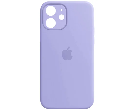 Чехол Silicone Case Full Camera Protective (AA) для Apple iPhone 12 (6.1") Сиреневый / Lilac