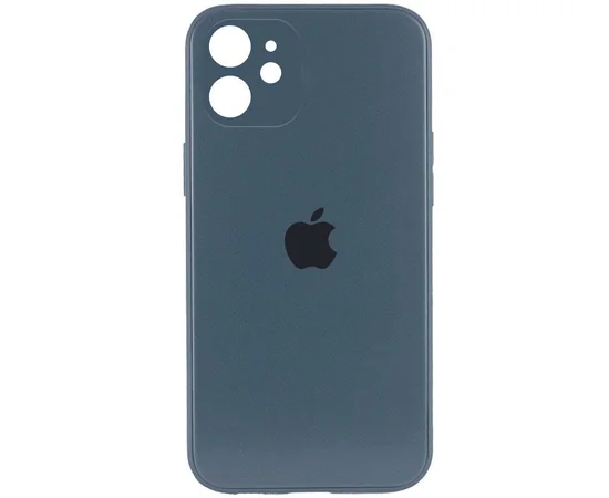 TPU+Glass чехол Matte Candy Full camera для Apple iPhone 12 (6.1") Синий
