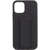 Чохол Silicone Case Hand Holder для Apple iPhone 12 Pro / 12 (6.1 ") Чорний / Black