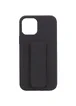 Чехол Silicone Case Hand Holder для Apple iPhone 12 Pro / 12 (6.1") Черный / Black