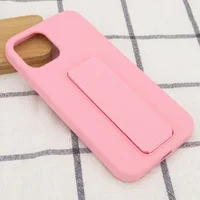 Чохол Silicone Case Hand Holder для Apple iPhone 12 Pro / 12 (6.1 ") Рожевий / Pink