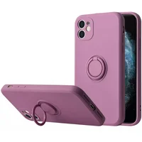 Чехол TPU Candy Ring Full Camera для Apple iPhone 12 (6.1") Лиловый / Lilac Pride