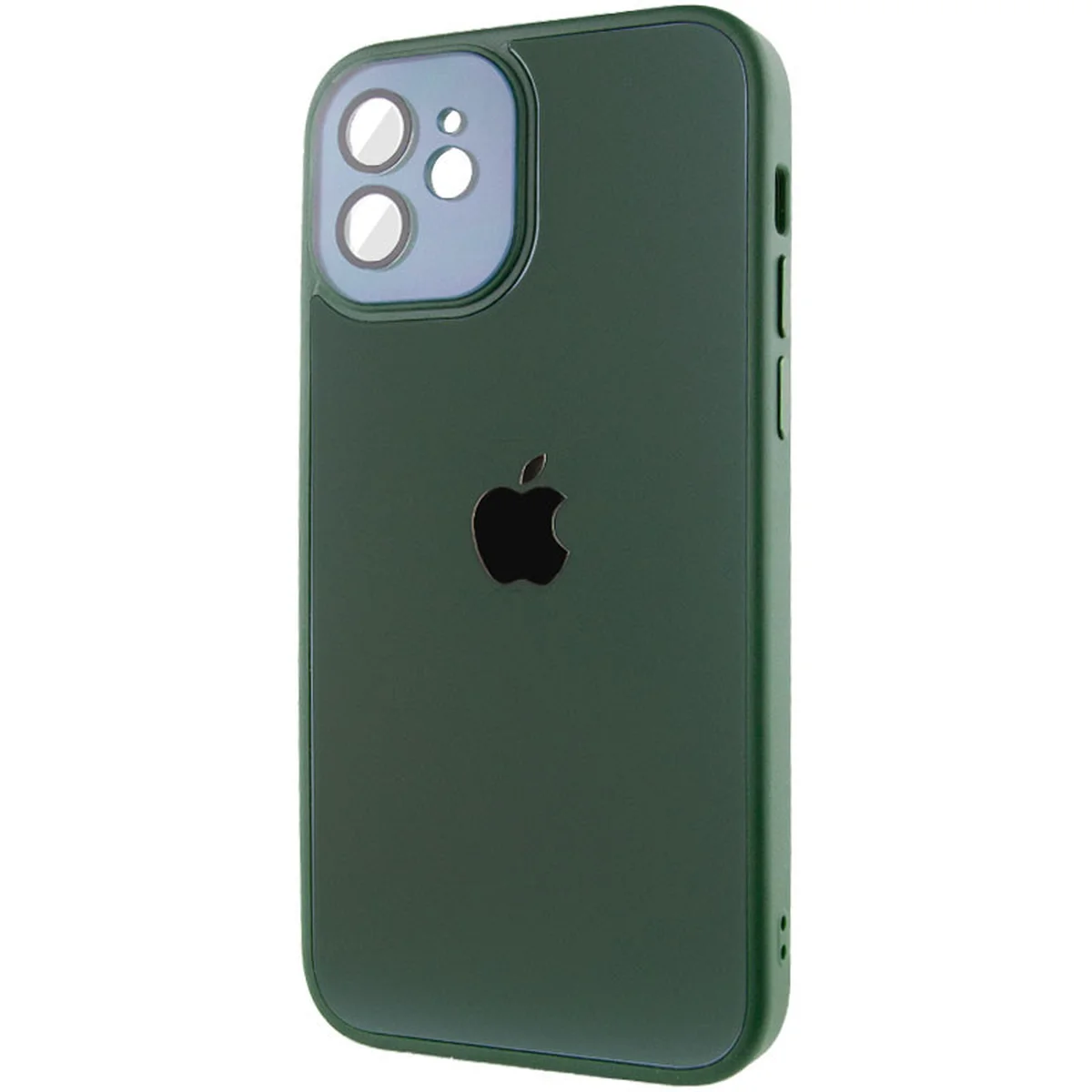 Чехол TPU+Glass Sapphire Midnight для Apple iPhone 12 (6.1") Зеленый / Forest green